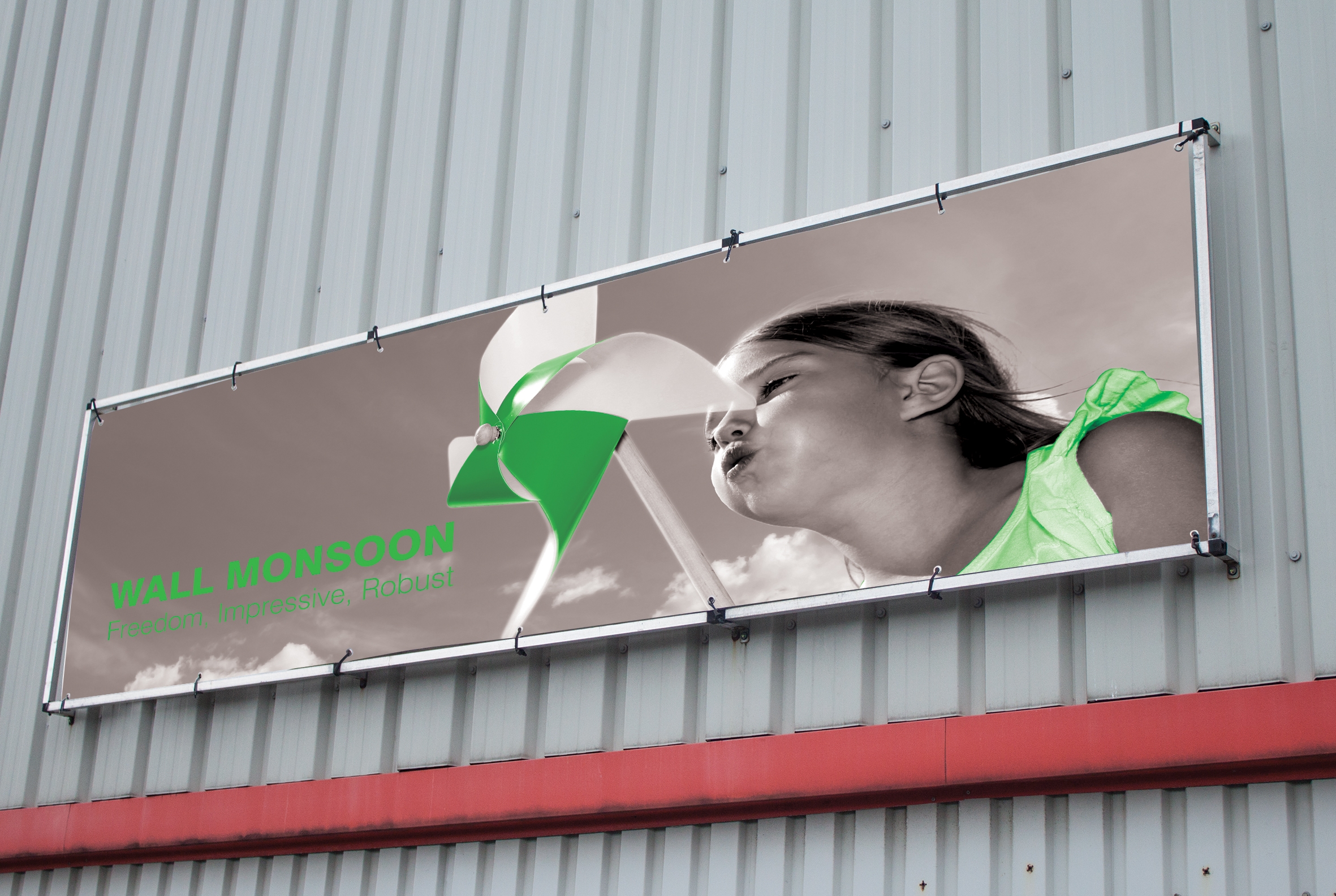 Wall Mounted banner display system