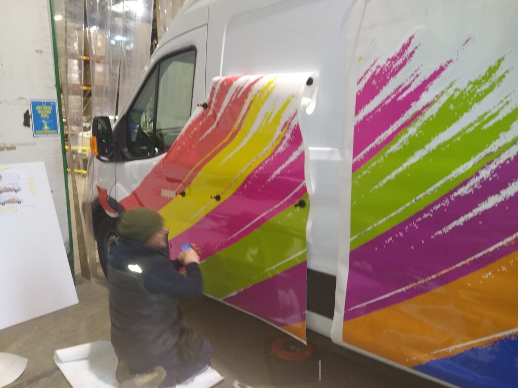 Installing Vehicle Wrap Vehicle wrap for Scarbutts and csp