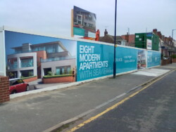 Alminium composite hoarding at Tankerton