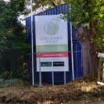 Development Sign with flags