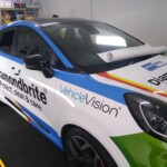 Diamondbrite vehicle wrap in process